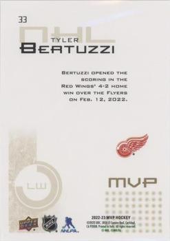 2022-23 Upper Deck MVP - 20th Anniversary Gold Script #33 Tyler Bertuzzi Back