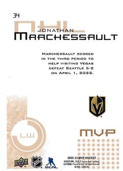 2022-23 Upper Deck MVP - 20th Anniversary Gold Script #34 Jonathan Marchessault Back