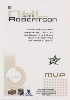 2022-23 Upper Deck MVP - 20th Anniversary Gold Script #67 Jason Robertson Back