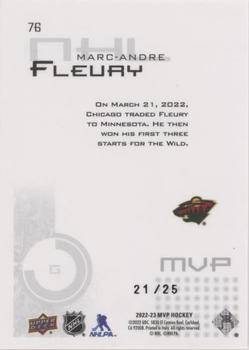 2022-23 Upper Deck MVP - 20th Anniversary Super Script #76 Marc-Andre Fleury Back