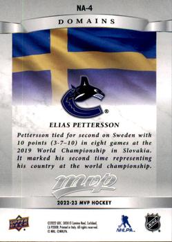 2022-23 Upper Deck MVP - Domains #NA-4 Elias Pettersson Back