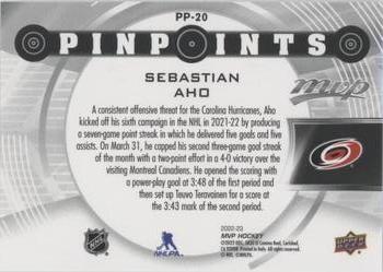 2022-23 Upper Deck MVP - Pinpoints #PP-20 Sebastian Aho Back