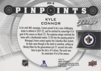 2022-23 Upper Deck MVP - Pinpoints Gold #PP-9 Kyle Connor Back