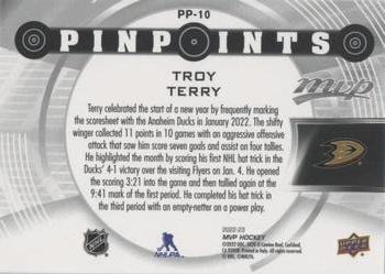 2022-23 Upper Deck MVP - Pinpoints Gold #PP-10 Troy Terry Back