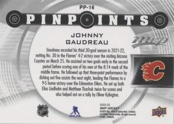 2022-23 Upper Deck MVP - Pinpoints Gold #PP-16 Johnny Gaudreau Back