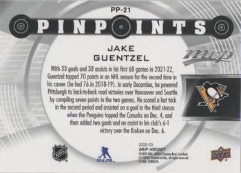 2022-23 Upper Deck MVP - Pinpoints Gold #PP-21 Jake Guentzel Back