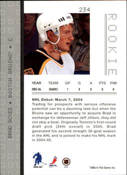 2003-04 Be A Player Update - 2003-04 Be A Player Memorabilia Update #234 Brad Boyes Back