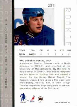 2003-04 Be A Player Update - 2003-04 Be A Player Memorabilia Update #238 Thomas Pock Back