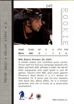 2003-04 Be A Player Update - 2003-04 Be A Player Memorabilia Update #245 Trevor Daley Back