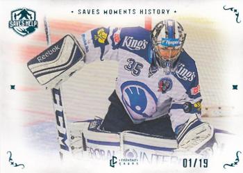 2021-22 Legendary Cards Saves Help - Saves Moments History Turquoise #SMH-8 Matej Machovsky Front