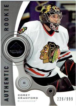 2005-06 Upper Deck Rookie Update - 2005-06 SP Game Used Update #201 Corey Crawford Front
