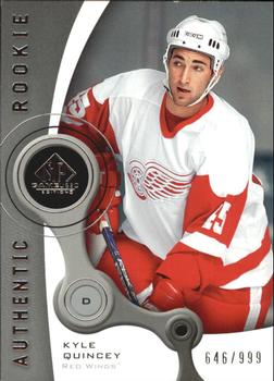2005-06 Upper Deck Rookie Update - 2005-06 SP Game Used Update #207 Kyle Quincey Front