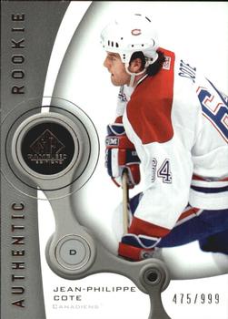 2005-06 Upper Deck Rookie Update - 2005-06 SP Game Used Update #218 Jean-Philippe Cote Front