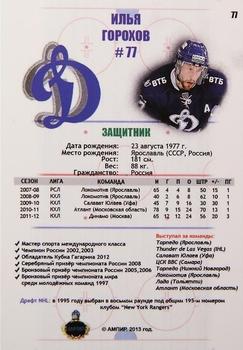 2012-13 AMPIR Russian (unlicensed) #77 Ilya Gorokhov Back