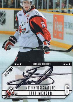 2013-14 Extreme Niagara IceDogs (OHL) Autographs #5 Luke Mercer Front