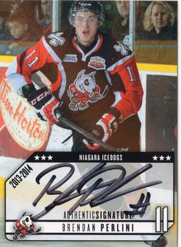 2013-14 Extreme Niagara IceDogs (OHL) Autographs #9 Brendan Perlini Front