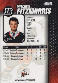 2014-15 Niagara IceDogs (OHL) Autographs #NNO Mitchell Fitzmorris Back