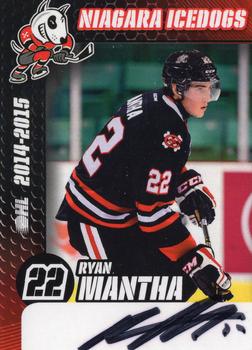 2014-15 Niagara IceDogs (OHL) Autographs #NNO Ryan Mantha Front
