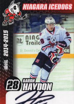 2014-15 Niagara IceDogs (OHL) Autographs #NNO Aaron Haydon Front