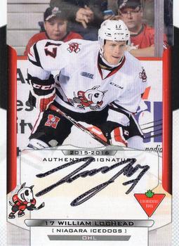 2015-16 Extreme Niagara IceDogs (OHL) Autographs #13 William Lochead Front