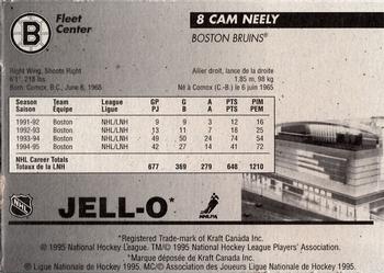 1995-96 Kraft - Jell-O Pudding The Hottest Ticket #NNO Cam Neely  Back