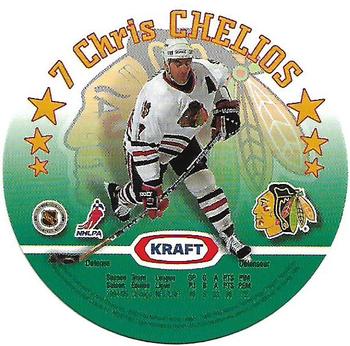 1995-96 Kraft - Kraft Peanut Butter All-Stars Discs #NNO Chris Chelios  Back