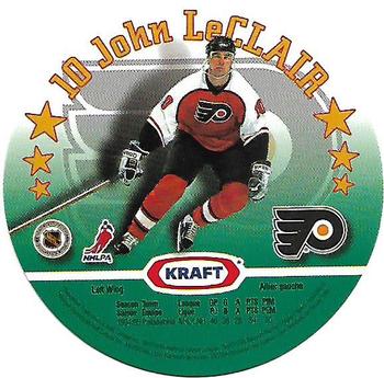 1995-96 Kraft - Kraft Peanut Butter All-Stars Discs #NNO John LeClair  Back
