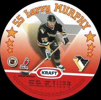 1995-96 Kraft - Kraft Peanut Butter All-Stars Discs #NNO Larry Murphy  Back