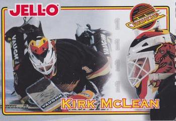 1995-96 Kraft - Jell-O Gelatin Crease Keepers Standard Size #NNO Kirk McLean  Front