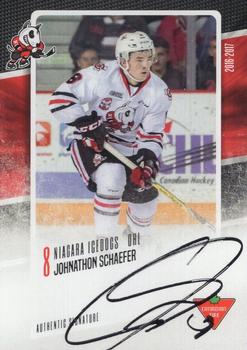 2016-17 Extreme Canadian Tire Niagara IceDogs (OHL) Autographs #NNO Johnathon Schaefer Front