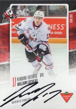 2016-17 Extreme Canadian Tire Niagara IceDogs (OHL) Autographs #NNO William Lochead Front