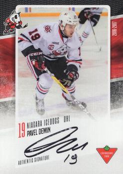 2016-17 Extreme Canadian Tire Niagara IceDogs (OHL) Autographs #NNO Pavel Demin Front