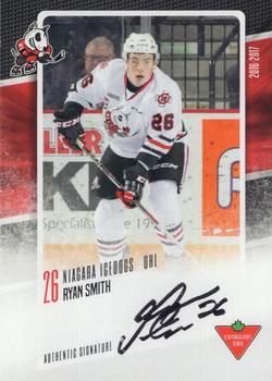 2016-17 Extreme Canadian Tire Niagara IceDogs (OHL) Autographs #NNO Ryan Smith Front