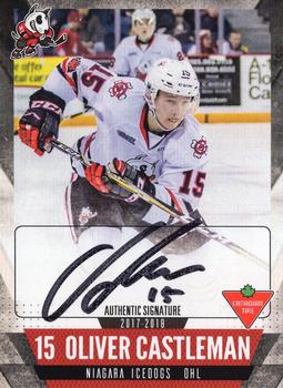 2017-18 Extreme Niagara IceDogs (OHL) Autographs #7 Oliver Castleman Front