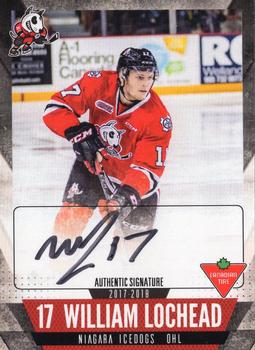 2017-18 Extreme Niagara IceDogs (OHL) Autographs #9 William Lochead Front