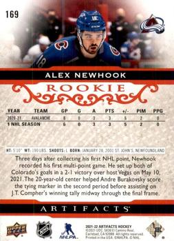 2021-22 Upper Deck Artifacts - Ruby #169 Alex Newhook Back