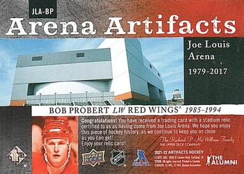 2021-22 Upper Deck Artifacts - Arena Artifacts #JLA-BP Bob Probert Back