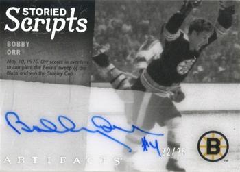 2021-22 Upper Deck Artifacts - Storied Scripts #SS-BO Bobby Orr Front