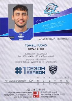2021-22 Sereal KHL Premium Collection - First Season Ruby #FST-045 Tomas Jurco Back