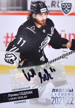 2021-22 Sereal KHL Premium Collection - Leaders 2021/22 Autographs #LDR-A09 Lukas Sedlak Front