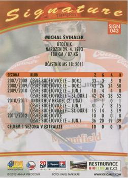 2012-13 Czech OFS Plus - Signature Black #43 Michal Svihalek Back