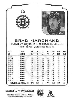 2022-23 O-Pee-Chee #15 Brad Marchand Back