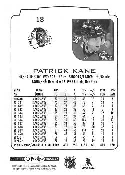 2022-23 O-Pee-Chee #18 Patrick Kane Back