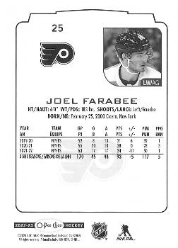 2022-23 O-Pee-Chee #25 Joel Farabee Back