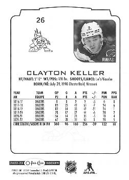 2022-23 O-Pee-Chee #26 Clayton Keller Back