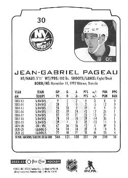 2022-23 O-Pee-Chee #30 Jean-Gabriel Pageau Back