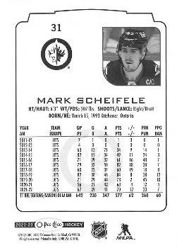 2022-23 O-Pee-Chee #31 Mark Scheifele Back