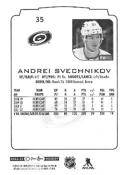 2022-23 O-Pee-Chee #35 Andrei Svechnikov Back