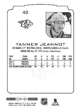 2022-23 O-Pee-Chee #40 Tanner Jeannot Back