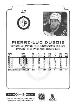 2022-23 O-Pee-Chee #47 Pierre-Luc Dubois Back